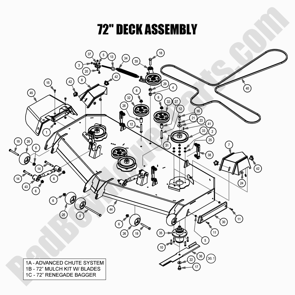 2021 Renegade - Gas 72" Deck Assembly
